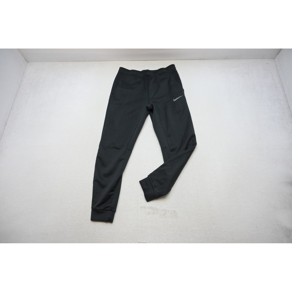 Nike Jogger Training Pants Men Small Black Therma-FIT Tapered Swoosh